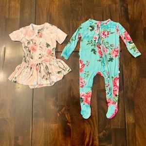 Two Posh Peanut Baby Girl Outfits 0-3 Months